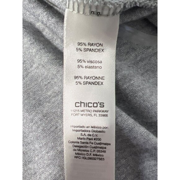 Chicos Zenergy Raquel Surplice Wrap Top Womens Medium 2 Long Sleeve Rayon Blend - Picture 6 of 8